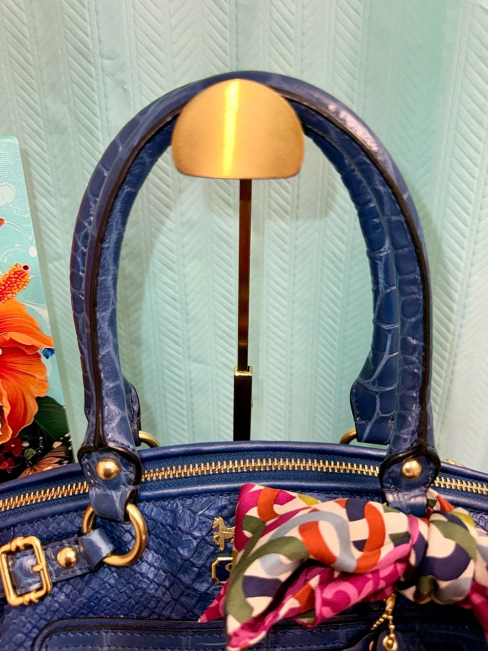 NWOT - Coach Madison Lindsey “Embossed Exotic Pocket” Satchel - FULL SET - Picture 9 of 11